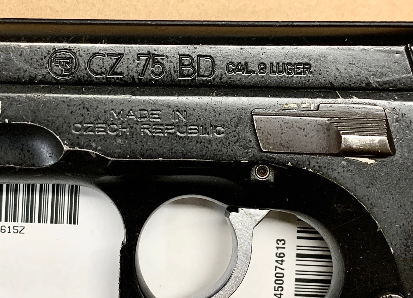 CZ 75 BD PISTOL 9MM SURPLUS VG COND WITH 16RD. MAGAZINE - Image 2