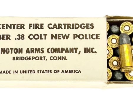 .38 S&W (.38 Colt New Police) ammo vintage Remington 50rds