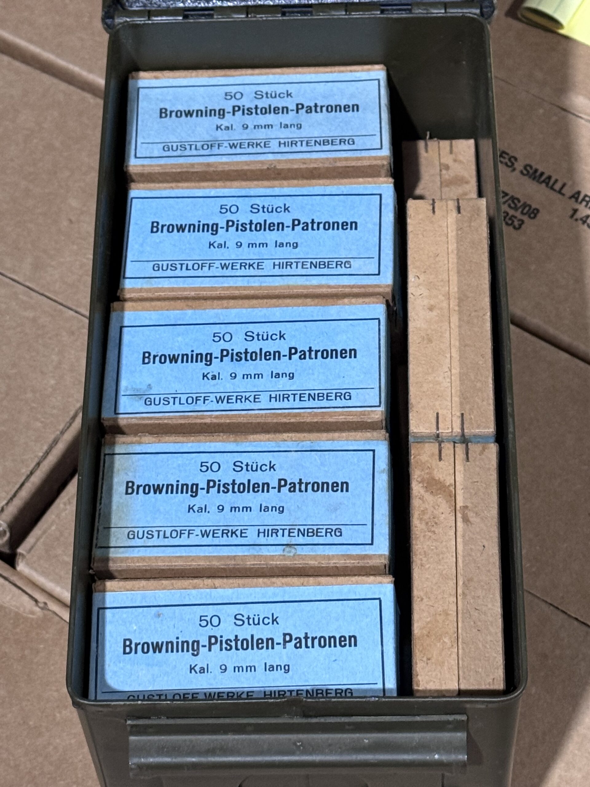 9mm Browning (9mm Long) vintage ammo Hirtenberg